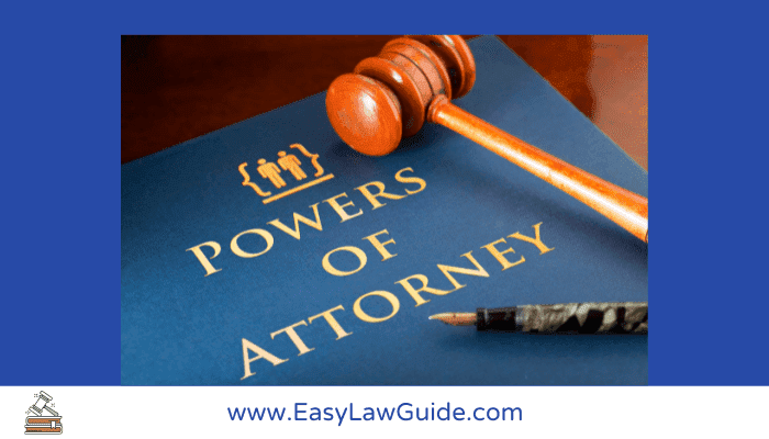 Powers of Attorney book and gavel